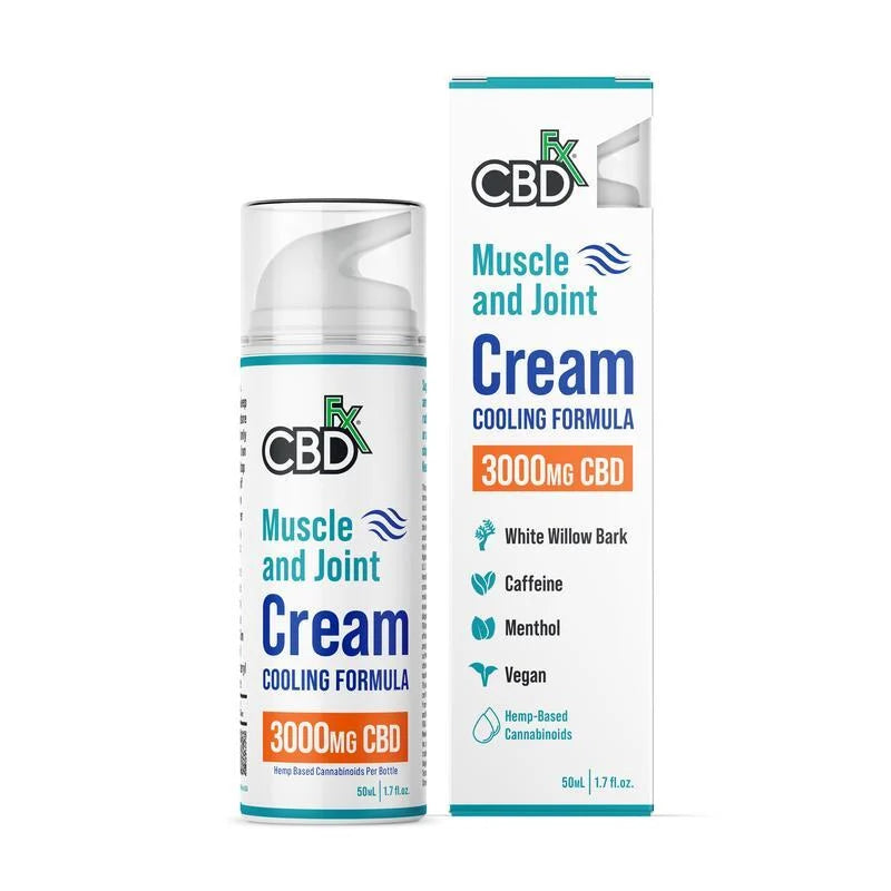 CBDFx Muscle and Joint Cream Cooling Formula | Therapeutic CBD Rub