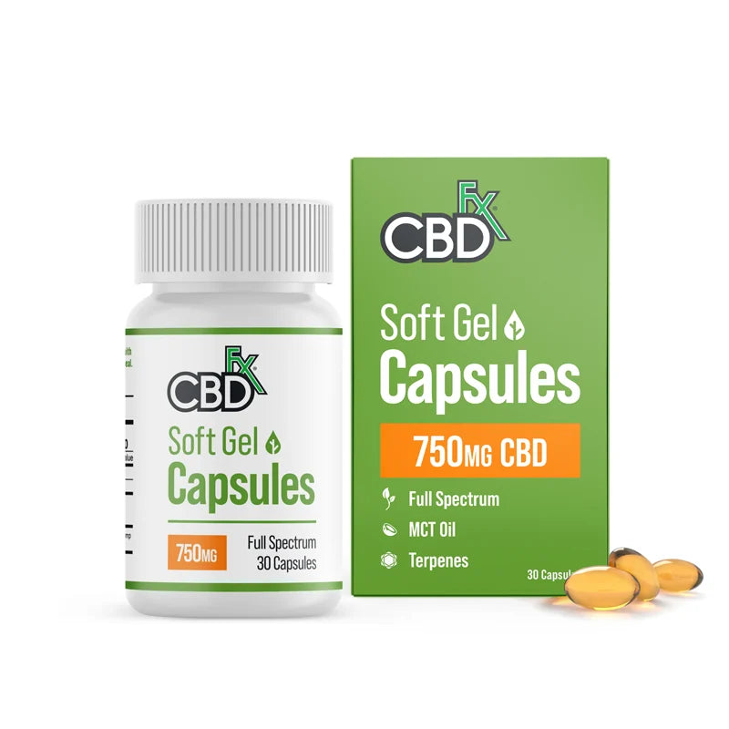 CBDFX SOFT GEL CAPSULES | Full Spectrum CBD | Organically Grown CBD