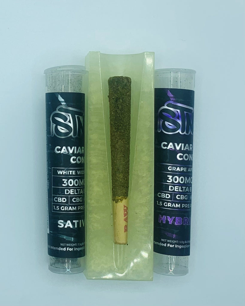 STNR Delta 8 Caviar Prerolls | 0.3% or lower THC levels | CBG | CBD
