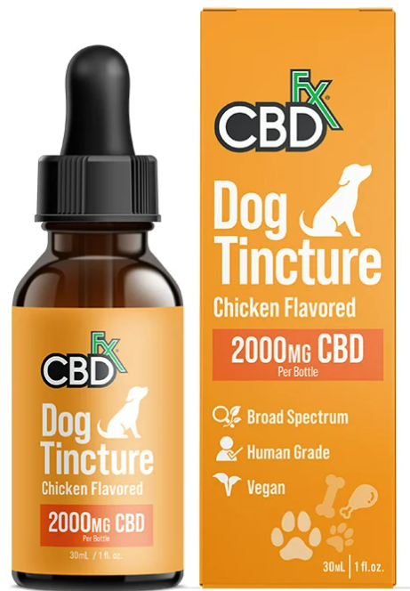 CBDfx CBD Pets Dog Tincture | Broad Spectrum CBD | Organic & non-GMO